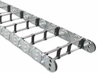 KABELSCHLEPP Cable and Hose Carrier: Open, 3 Channels, 1.81 in Cavity Ht, 10 in Cavity Wd, 12 in (MPN S0950-10.00-RS1-260-2v1). Key specifications — Length: 12 in; Style: Open; Link to Link Pitch: 3.7 in; Carrier Links Material: Steel; Crossbar Opening Design: Opens Inside and Outside; Carrier Design: Open; Accessory Width: 10.8 in; Crossbar Style: Threaded Joint.