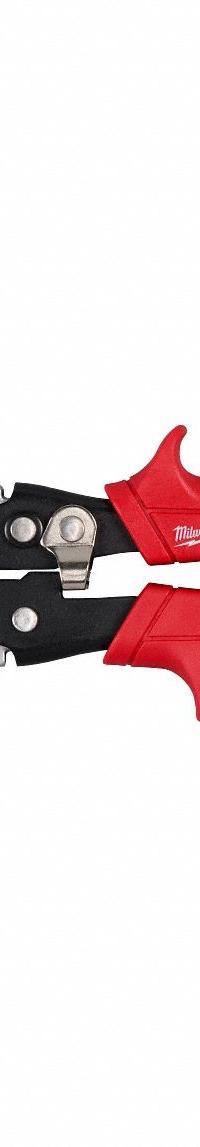 MILWAUKEE Aviation Snip: Left, 10 in Overall Lg, 1 1/2 in Cutting Lg, Steel, TPR, TPR (MPN 48-22-4540). Key specifications — attr308531: TPR; attr308530: Steel; attr308532: TPR; attr308533: No; attr308535: Thin Metal; attr308546: Left; attr324897: MILWAUKEE.