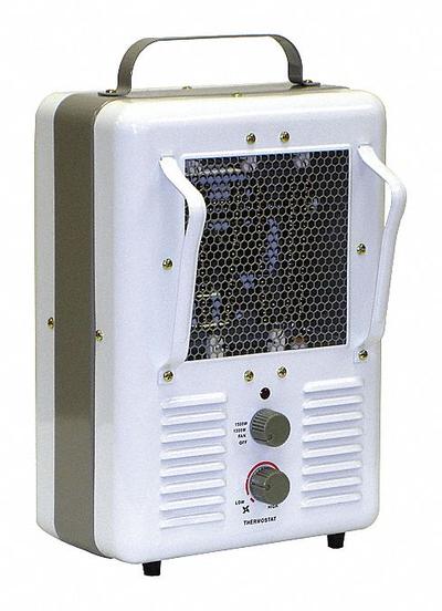 TPI Portable Electric Jobsite & Garage Heater: 1.3kW/1.5kW Watt Output, 5-15P - Portable Standard Electric Jobsite & Garage Heaters