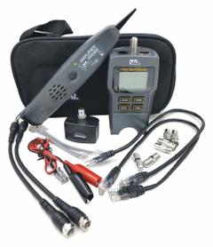 IDEAL Cable Tester Kit: 33-866, Case/Speaker Probe/Test/Tone/Trace Cable/Tone Generator, Sound, LCD. Key specifications — Adapters Included: F-Type; Data Logger: No; Wire Mapping Detections - New: Opens; Display Type: Analog; Alert Type: Sound; Connector Type: Alligator Clips; Manufacturer Part Number: 33-866; Testing Functions: Wire Mapping.