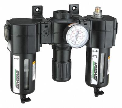 SPEEDAIRE Filter/Regulator/Lubricator: 3/4 in NPT, 142 cfm, 150 psi Max Op Pressure - Speedaire Filter, Regulator & Lubricators (FRLs)