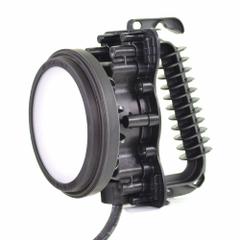 KH INDUSTRIES Hand Lamp: LED, 25 ft Power Cord Lg, 1,700 lm Max Brightness, 1 Brightness Levels, 1 (MPN HRD117C-SAAA01-B16F). Key specifications — attr652814: No; attr552166: 120V AC; attr552130: 16.9 W; attr552128: KH INDUSTRIES; attr873150: 1.