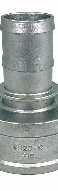 Cam and Groove Coupling: 3 in Coupling Size, 125 psi Max. Working Pressure @ 70 F, Male Hose Shank (MPN PLE143). Key specifications — Gasket Material: Nitrile; Fitting Type: Male Hose Shank; Includes Locking Arm: Yes; Body Material: 316 Stainless Steel; Brand: APPROVED VENDOR.