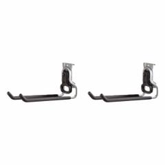 FASTTRACK Compact Hook: Steel, 12.8 in x 4.4 in x 8 in, 50 lb Load Capacity, Black (MPN 2140838). Key specifications — Brand: FASTTRACK; Includes: (2) Hooks; Material: Steel; Product Type: Compact Hook.
