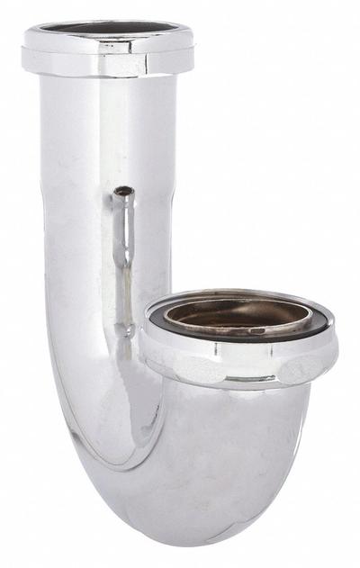 APPROVED VENDOR Bend: Brass, Chrome-Plated, Silver, 1 1/2 in Nominal Pipe Size - J-Bends