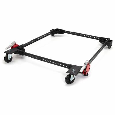 STEELMAN General Purpose Dolly: 400 lb, Gray/Red, 34 in L x 5 in W x 5 in H Deck - Low-Profile Adjustable-Size General Purpose Dollies
