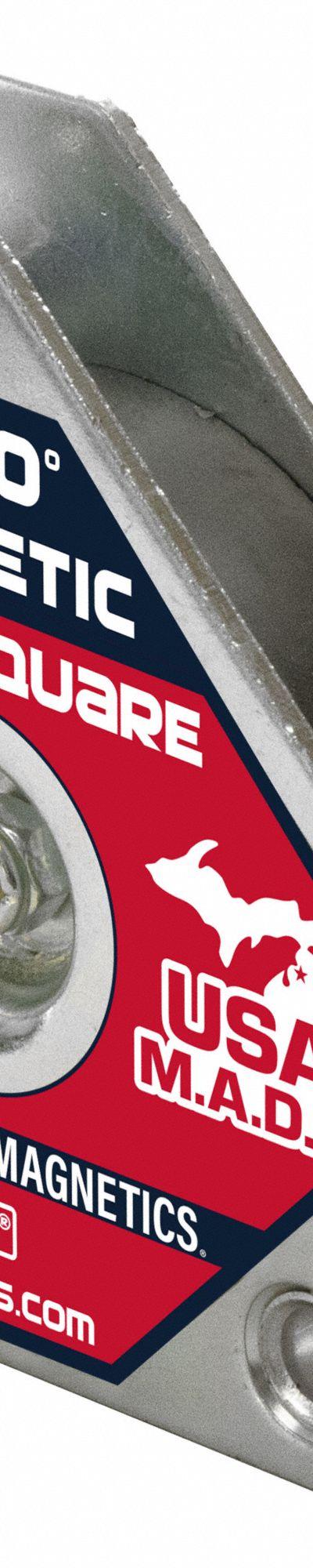 MAG-MATE Magnetic Welding Square: 45°_90° - 3-Axis 45/90-Degree Welding Magnets