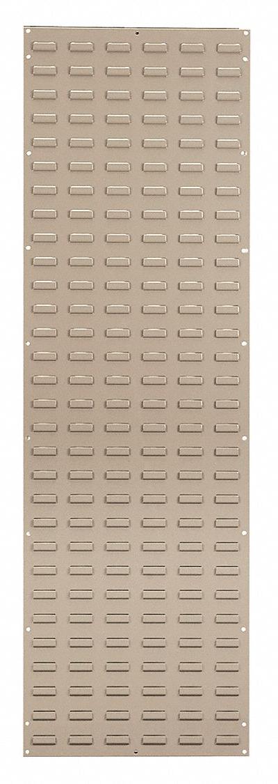 AKRO-MILS Louvered Panel: 61 in x 18 in x 5/16 in, 1 Sides, 0 Bins, Beige - Wall-Mount Louvered Panels Without Bins