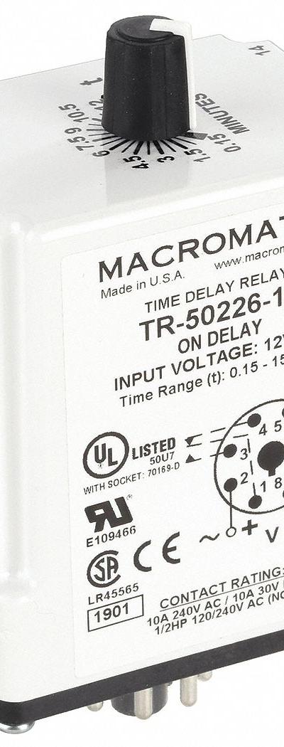 MACROMATIC Single Function Time Delay Relay: Socket Mounted - Socket-Mounted Relays