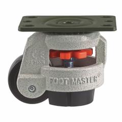 FOOT MASTER Plate Caster: Nylon Tread, 50 mm Wheel Dia, 82 mm Mounting Ht, 617 lb Load Capacity (MPN GD-60-F-NYN-PUS). Key specifications — Brand: FOOT MASTER; Frame Color: White.
