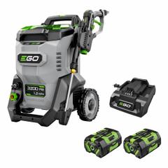 EGO Cordless Pressure Washer Kit: Cart, 3,200 psi, 2 gpm Flow Rate, 56 V Volt (MPN HPW3204-2). Key specifications — attr1035015: 56V ARC Lithium™; attr1035060: 6.0 Ah; attr1035716: Battery Included.