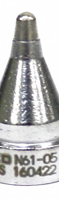 HAKKO Nozzle: Round, 2 mm W, For Use With FR-301/4101/4102/4103/4104 (MPN N61-05). Key specifications — Brand: HAKKO; Manufacturer Part Number: N61-05.