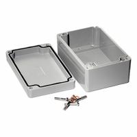 HAMMOND Enclosure: Die-Cast Aluminum, 4 in x 3 in x 2 in, NEMA 12/13/4/4X/6/6P, Screw On (MPN 1590Z120GY). Key specifications — Brand: HAMMOND; Closure Method: Screws; Knockouts: Not Included.