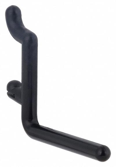 FUNCTIONAIRE Single Rod Pegboard Hook: 1/4 in Peg Hole, For 1 in Pegboard Hole Spacing - Hooks for Round-Hole Pegboard