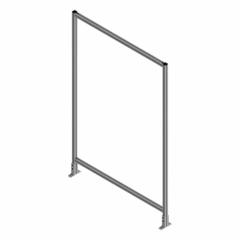 T-Slot Framing System Panel: Stand-Alone, Gray, 84 in H x 24 in W x 5 1/2 in D, Solid (MPN 45940). Key specifications — Finish: Anodized; Brand: FAZTEK; Panel Color: Clear; Panel Type: Solid; Color: Gray; Material: Polycarbonate; Assembly: Assembled; Manufacturer Part Number: 45940.