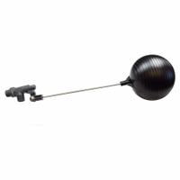 KERICK Float Valve Assembly: For Water Media, Angle Valve Body, Cylindrical, Bulkhead, PVC, MNPT (MPN PT75SS-5). Key specifications — Mounting: Bulkhead; Standards: Standard 169; Arm Adjustability: Adjustable; Connection Gender - Side 1: Male; Connection Gender - Side 2: Male; Brand: KERICK; Connection Type - Side 1: NPT; Connection Type - Side 2: NPT.