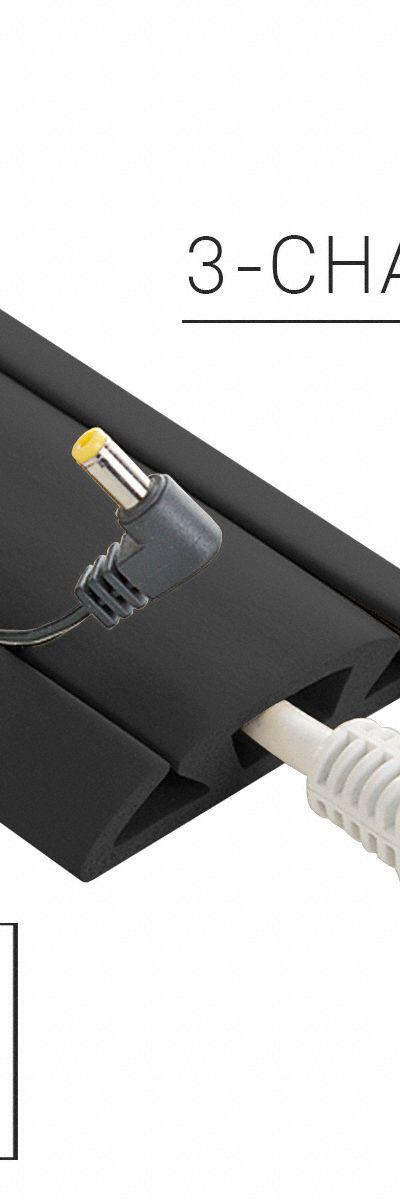 ELECTRIDUCT Cable protector: 3 Channels - Flexible Rubber Cable Floor Covers