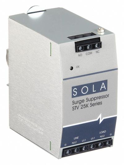 SOLAHD Surge Protection Device: Single Phase, 240V AC, 3 Poles, 2 + Ground Wires - DIN Rail Internal-Mount SPDs
