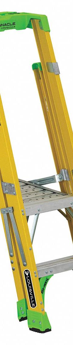 LOUISVILLE LADDER Platform Stepladder: Fiberglass, 375 lb Load Capacity, 25 lb Wt, 14.3 in x 19 in (MPN FCP1402HD). Key specifications — Brand: LOUISVILLE LADDER.