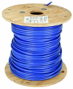 Building Wire: Copper, 2 AWG, 1 Conductors, Stranded, Blue, 500 ft Lg, THHN (MPN 31581205). Key specifications — Voltage: 600 V; Brand: SOUTHWIRE.