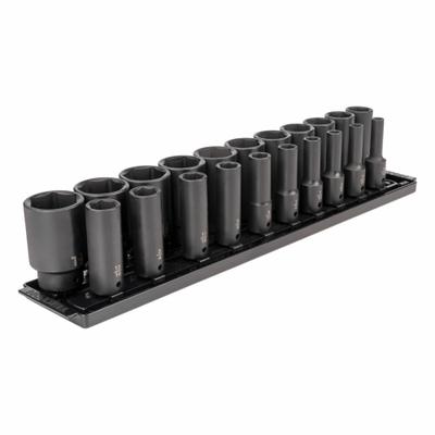 TEKTON Impact Socket Set: 1/2 in Drive Size, Small Set (0-50 pieces) Set Size - SAE Impact Socket Sets