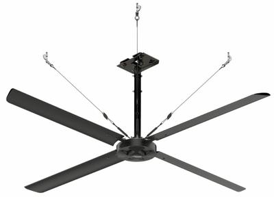 HUNTER INDUSTRIAL Ceiling Fan: 55,119 cfm Airflow, 10 ft Blade Dia, Variable Speeds, 240V AC - Industrial HVLS Ceiling Fans
