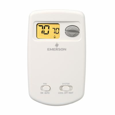 EMERSON Low Voltage Thermostat: Heat or Cool, Manual, B/G/O/RC/RH/W/Terminal Designations - Digital Thermostats