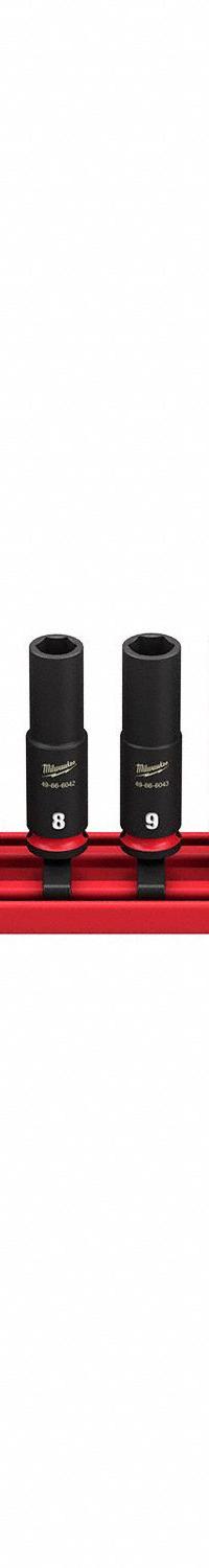 MILWAUKEE Impact Socket Set: 1/4 in Drive Size, Small Set (0-50 pieces) Set Size, 14 Pieces, 0 (MPN 49-66-7003). Key specifications — attr1204251: MILWAUKEE; attr1215453: 1/4 in; attr1215454: 4 mm to 15 mm; attr1224229: Friction.