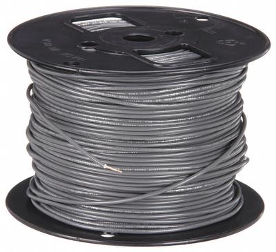 SOUTHWIRE Hookup Wire: 18 AWG Conductor Size, Gray, 500 ft Overall Lg - Machine Tool Wires