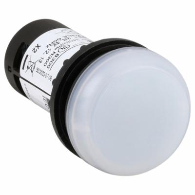 EATON Flush Panel Light: 22 mm Panel Mounting Hole Dia, LED, White, Flush Head - LED Indicator Pilot Lights