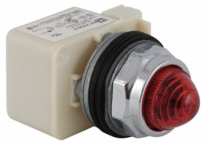 SCHNEIDER Pilot Light: 30 mm Panel Mounting Size, Red, LED - LED Pilot-Lights
