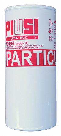 PIUSI Fuel Filter: Particulate, Repl Filter, Particulate, 10 micron Filter Rating, Cellulose (MPN F00611T10). Key specifications — Brand: PIUSI; Filter Material: Cellulose; Compatible Manufacturer Model Number: Panther EX56; Series: 260.