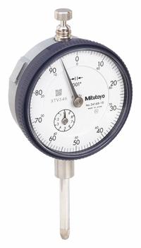 MITUTOYO Dial Indicator - Lug Back: 0 in to 1 in, Inch, Plunger, 0.001 in Accuracy, 57 mm Dial Size (MPN 2416A-10CAL). Key specifications — attr1184168: 2416A-10CAL; attr1184178: 0-100; attr1184223: MITUTOYO; attr1200883: Dial Indicator - Lug Back; attr1184173: AGD 2; attr1184177: 0.001 in; attr1184208: Long Form Certification of Calibration.