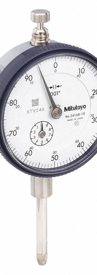 MITUTOYO Dial Indicator - Continuous Reading Back Lug Dial Indicators