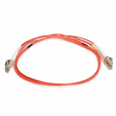 MONOPRICE Fiber Optic Patch Cord: Multi-Mode, 1 m Lg, LC End 1, LC End 2, Orange - Multi-Mode Fiber Optic Patch Cords