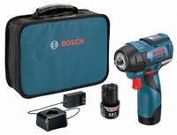 BOSCH Impact Wrench: 3/8 in Drive Size, 85 ft-lb Fastening Torque, 85 ft-lb Breakaway Torque, 22DK17 (MPN PS82-02). Key specifications — attr1170829: Brushless; attr1170832: Standard.