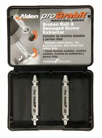 ALDEN Screw Extractor Set: 2 Pc, Double End Extractor Bit, Size #1/#2, #4 to #10 Capacity (MPN 8420P). Key specifications — attr1030267: ALDEN; attr1030276: #4 to #10; attr1030283: 8420P; attr1030273: #2; attr1075325: #10 to 1/4 in.