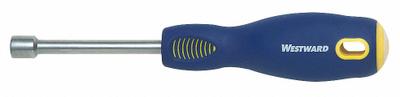 WESTWARD Solid Round Shank Nut Driver: Straight, Metric, Without Magnetized Tip - Standard Nut Drivers