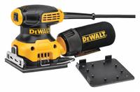 DEWALT Corded Sheet Sander: 1/4 Sheet, Clamp, Palm Grip, Fixed Speed, 14,000 RPM Max. Speed, 115 V (MPN DWE6411). Key specifications — attr565734: DEWALT; attr645844: Sheet Sander; attr645850: Dust Bag; attr645858: Corded; attr667756: Proprietary.