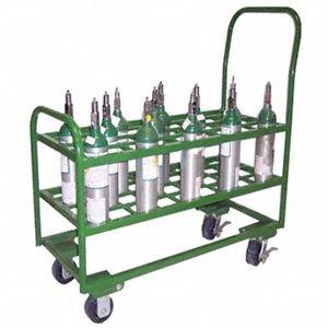 SAFTCART Medical Cylinder Cart: 2,400 lb - Four-Wheel Vertical Medical Cylinder Carts