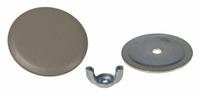 WIEGMANN Hole Plug: Steel, 2 1/2 in Conduit Hole Size, For 2.5 in Hole Dia - Max, Carbon Steel, Gray (MPN WAS250). Key specifications — Color: Gray; Brand: WIEGMANN; Finish: Painted; For Hole Type: Push Buttons; Includes: Quick Wing Nut; Material: Carbon Steel; NEMA Enclosure Rating: 1.