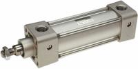 SMC Tie Rod Cylinder: Tie Rod, 2 in Bore Dia, 12 in Stroke Lg, Single Rod Rods, Aluminum, Clevis (MPN NCDA1C200-1200). Key specifications — attr945230: SMC; attr945312: Magnetic Piston; attr945340: Inch.