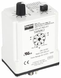 DAYTON Single Function Time Delay Relay: Socket Mounted, 24V AC/DC, 8 A, 8 Pins/Terminals, Off Delay (MPN 5WMK2). Key specifications — Brand: DAYTON.