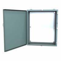 HAMMOND Electrical Enclosure: Steel, 36 in x 30 in x 10 in, NEMA 12/13/3R/4, w/Panel, Solid Cover (MPN 1418N4M10). Key specifications — Closure Method: Clamps; Brand: HAMMOND; Knockouts: Not Included.