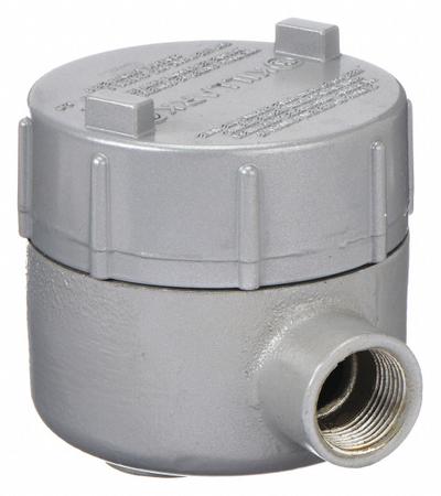 HUBBELL KILLARK Conduit Outlet Body: Aluminum, GE, 1/2 in Trade Size, LB Body - LB Round Body - 90° Elbow Type