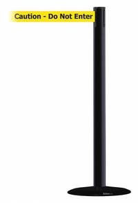 TENSABARRIER Barrier Post with Belt: Yellow, No Pattern, Caution Do Not Enter, 13 ft Belt Lg, Black (MPN 889B-33-33-MAX-NO-YAX-C). Key specifications — attr981468: Cast Iron; attr981465: Yellow; attr981461: TENSABARRIER; attr981440: Metal Alloy; attr981443: Black; attr981449: Caution Do Not Enter; attr981448: Black.