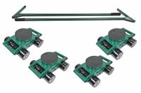 HILMAN ROLLERS Bull Dolly Kit: 96,000 lb, 7 7/8 in Deck Ht, 18 5/16 in L x 6 3/4 in W, Swivel (MPN RS-BSP-48P). Key specifications — Top Plate Surface: Rubber Padded; Includes: (2) Handles; Brand: HILMAN ROLLERS; Color: Yellow.