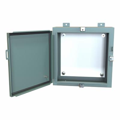 HAMMOND Electrical Enclosure: Steel, 16 in x 16 in x 6 in, NEMA 12/13/3R/4, w/Panel - Steel Washdown Enclosures
