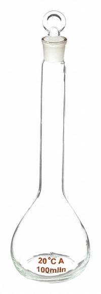 APPROVED VENDOR Volumetric Flask: 100 mL, Colorless, Conical, 0.10 mL, Includes Closure (MPN 5YHZ7). Key specifications — Shape: Conical; Tolerance: 0.10 mL; Body Color: Colorless; Brand: APPROVED VENDOR; Compatible with Stopper Size: 12/14.