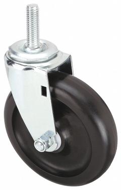 APPROVED VENDOR Stem Caster: Swivel, 5 in Wheel Dia., 1 1/4 in Wheel Wd, Polyolefin, Light Duty (MPN 32J975). Key specifications — Brand: APPROVED VENDOR; Thread Size: 1/2"-13; Roll Up: Swivel.